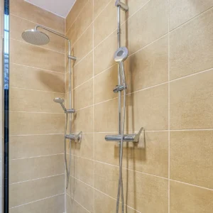 Walk-in rainfall shower at Villa Mainalis